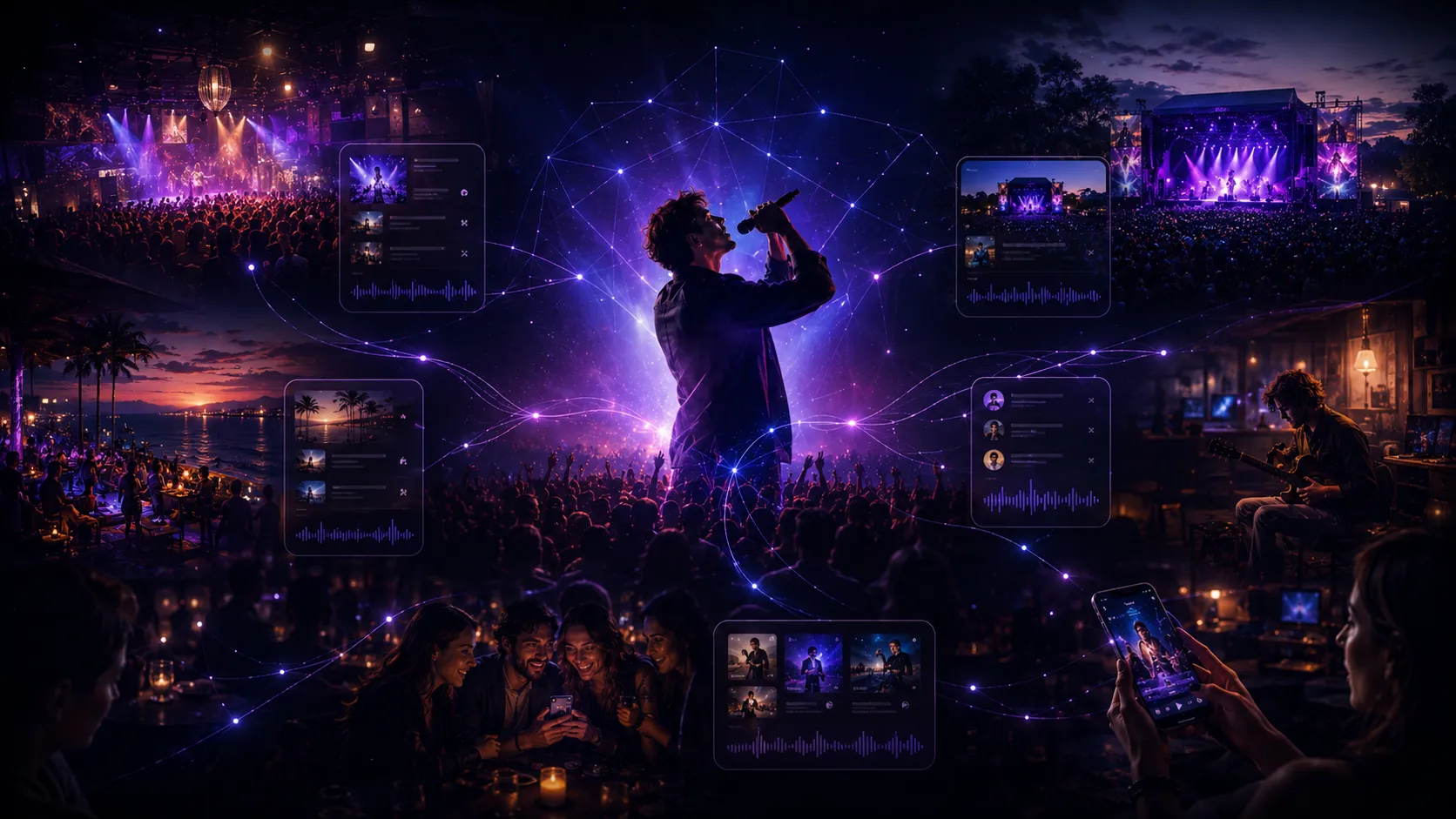Music Kite ecosystem: artists, venues, festivals and fans connected through one live entertainment discovery network